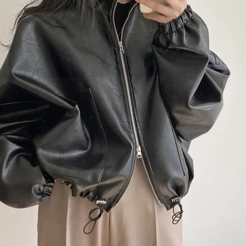 Personalized Hip Hop PU Leather Jacket
