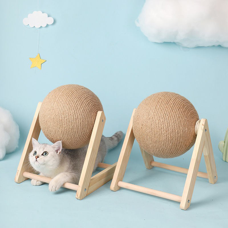 Interactive Rotatable Cat Scratch Ball for Active Play and Fitness