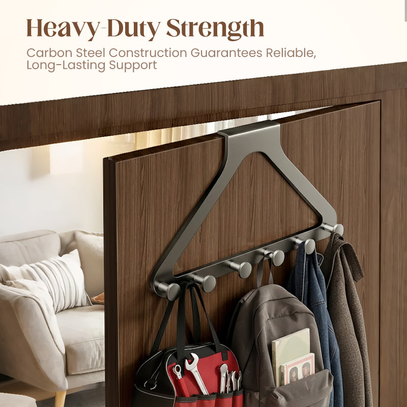 HangEase™ - Overdoor 6-Hook Organizer Rack