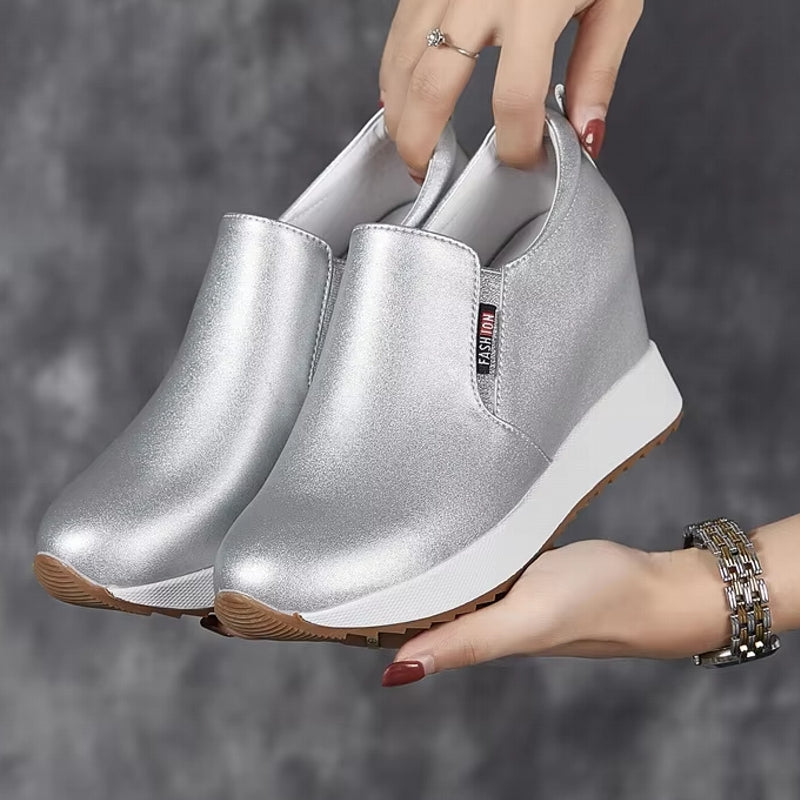 Chic Genuine Leather Ankle Boots with Block Heel