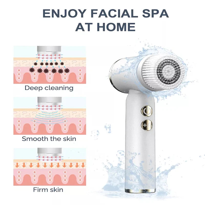 GlowCircle™ 6-in-1 Facial Cleansing Brush for Radiant Skin