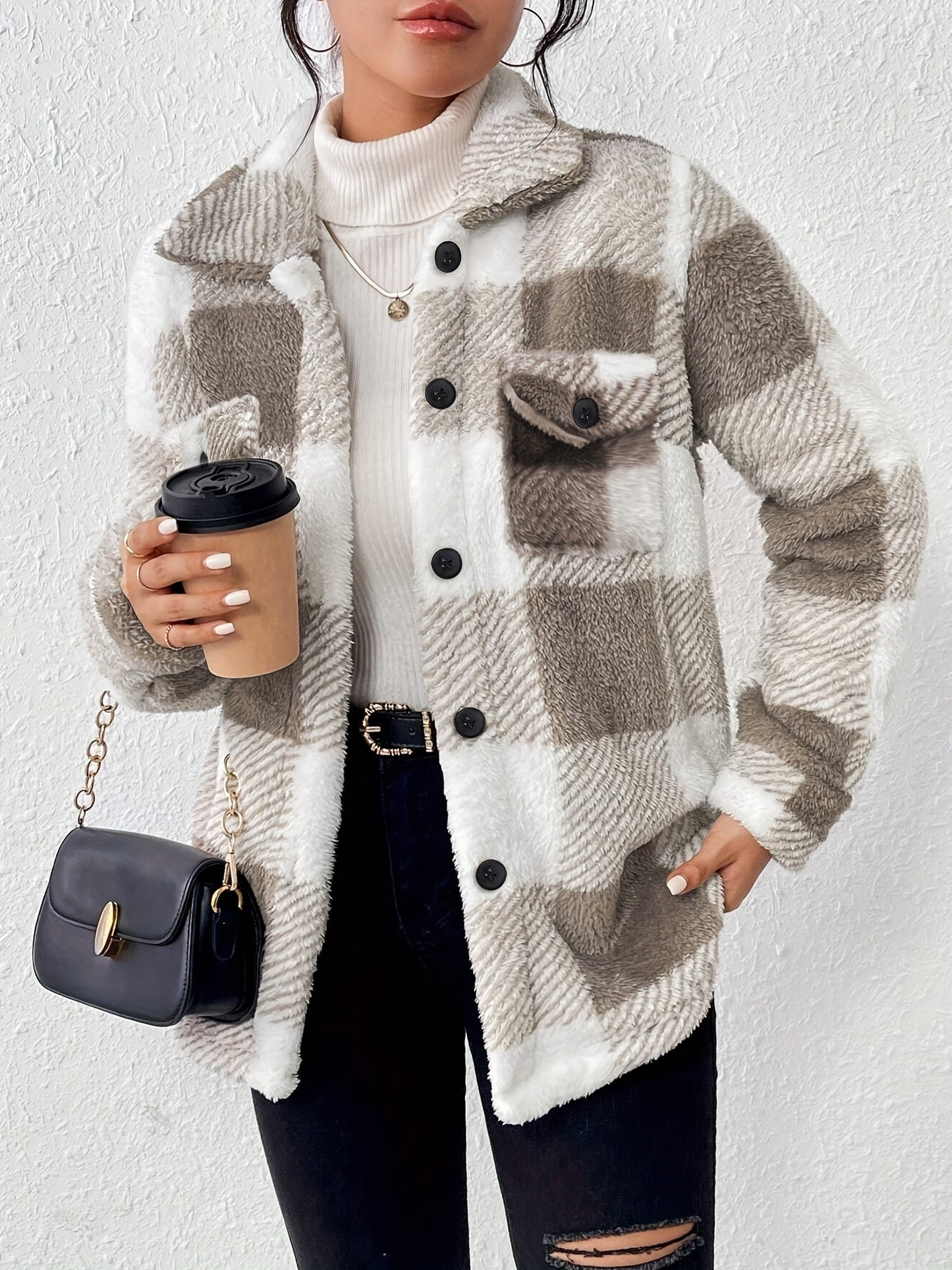Cozy Relaxed Fit Soft Shirt Jacket