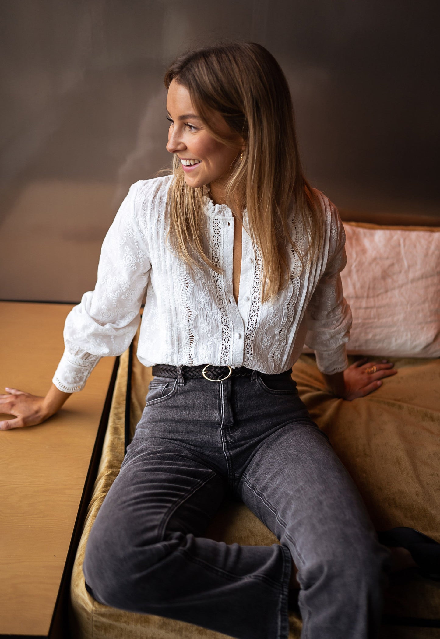 Embroidered Button-Up Shirt with Casual Chic Style