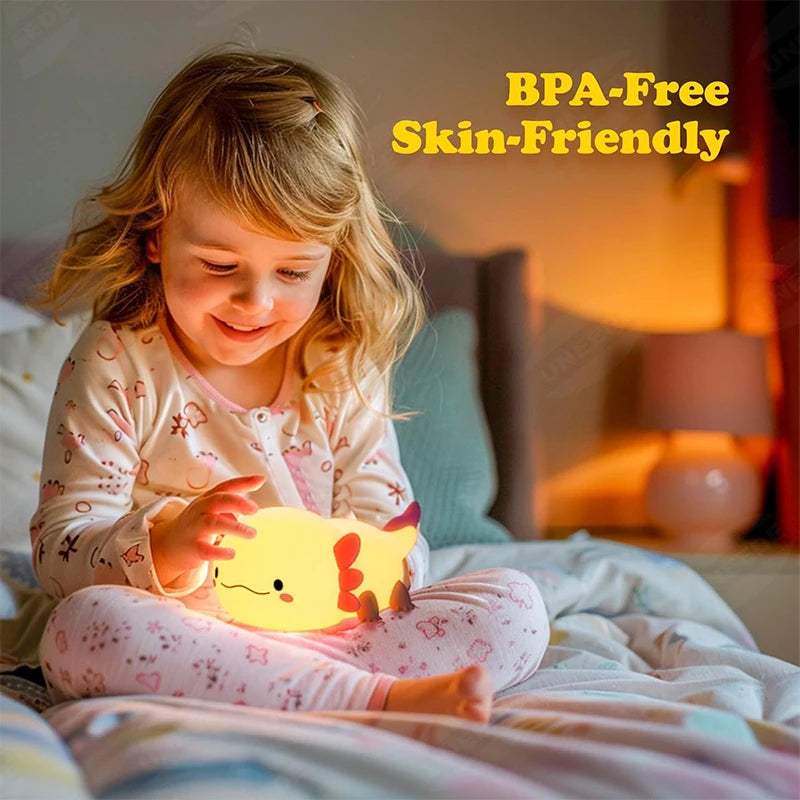 Adorable Axolotl LED Night Light for Kids Room Decor