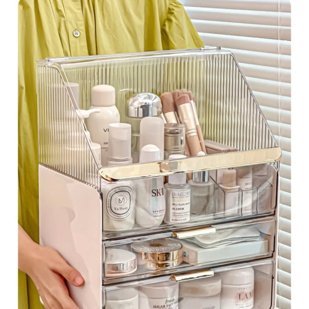GlowEase™ - Multipurpose Dustproof Cosmetic Organizer Box