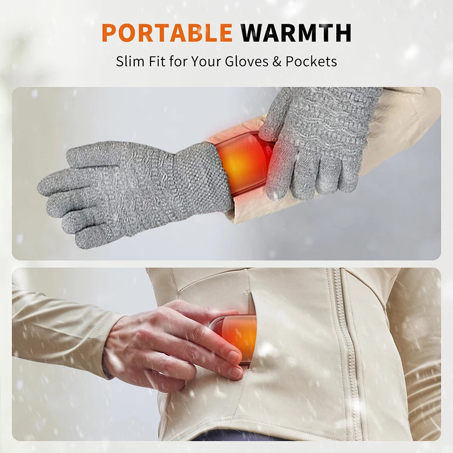 coldSky™ 2-in-1 Rechargeable Magnetic Hand Warmers with Digital Display