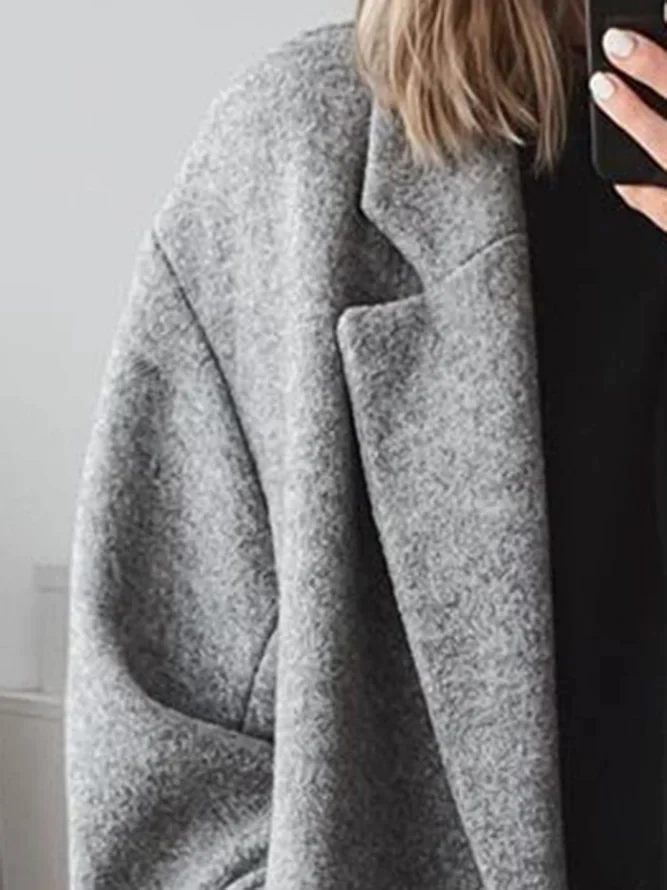 Elegant Long Double-Button Loose-Fitting Coat