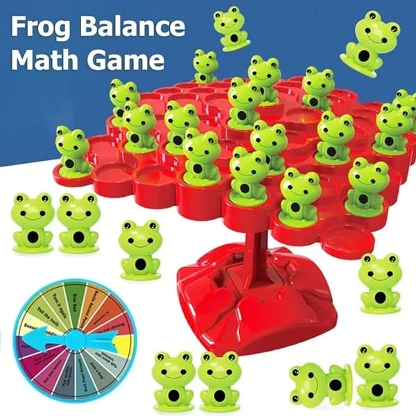 LearnPlay™ - Montessori Balance Board with Colorful Frog Design