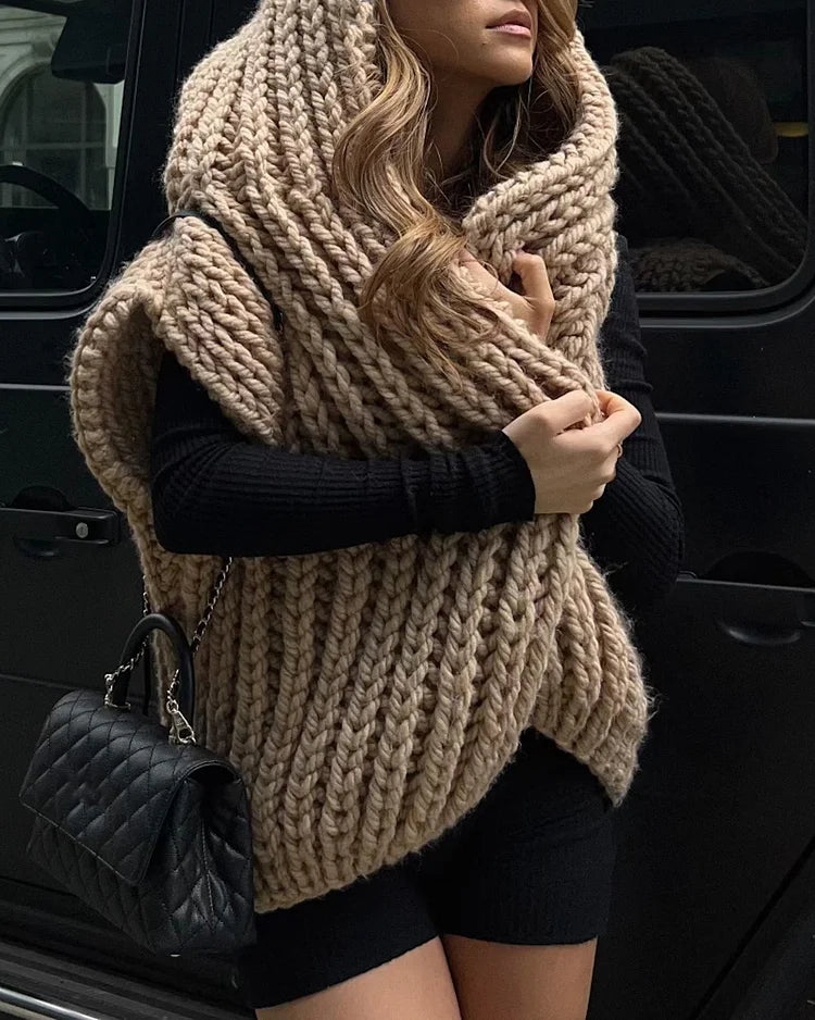 Cozy Loose Knit Hoodie Sweater