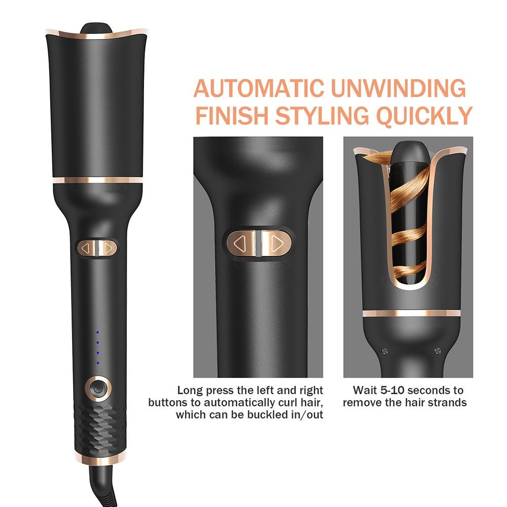 GlamCurl™ Ceramic Auto-Rotating U-Shaped Hair Curler