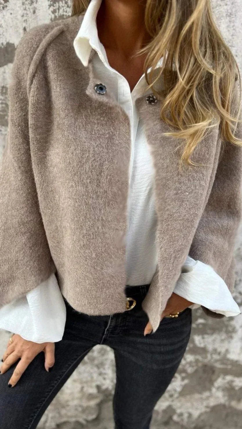 Chic Tailored Wool Blend Coat