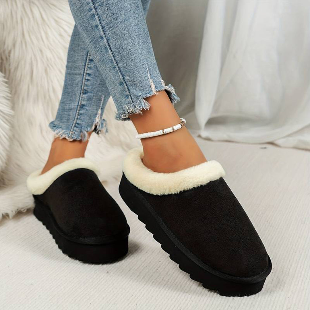 Cozy Fleece-Lined Slip-On Women's Slippers
