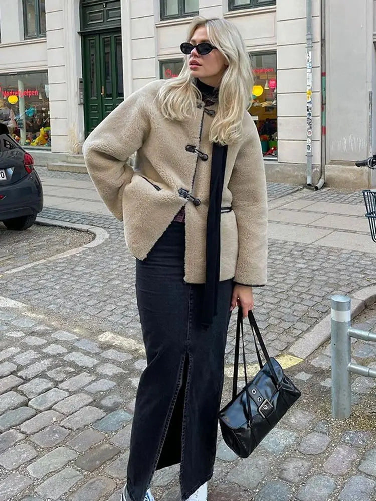Cozy Fluffy Long Coat for Chic Winter Style