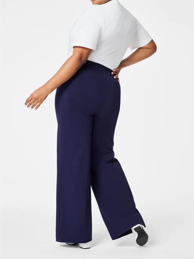 High-Waist Wide-Leg Pants with Hidden Belly Comfort