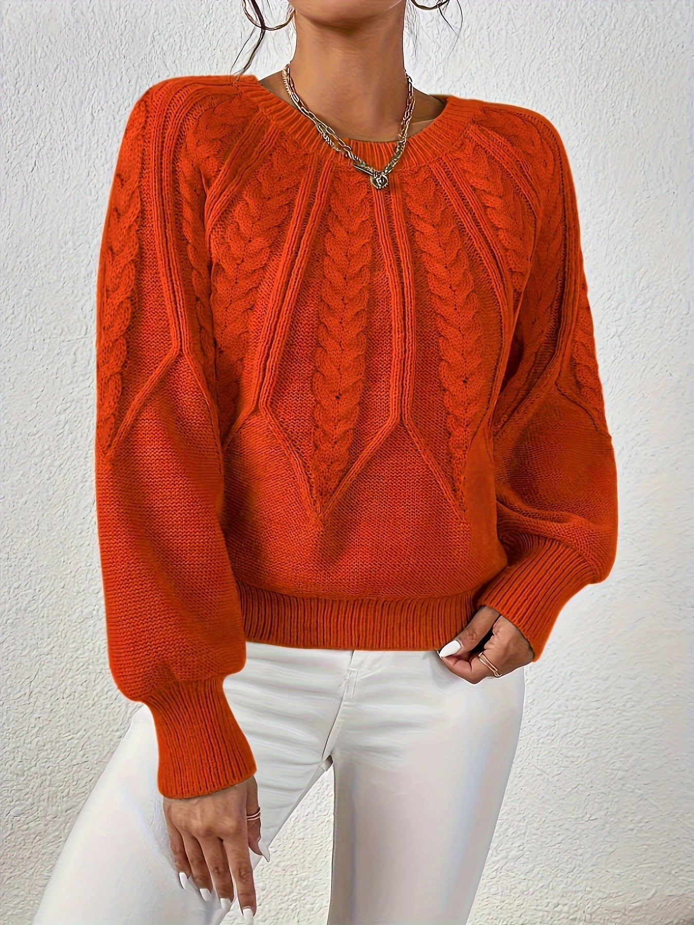Elegant Long Sleeve Pullover Sweater