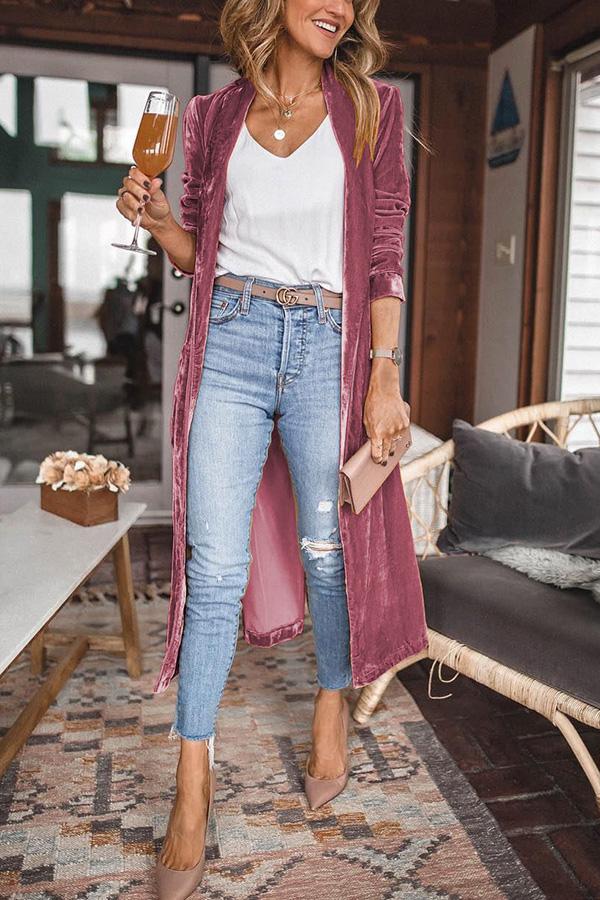 Velvet Kimono Coat for Cozy Stylish Layers