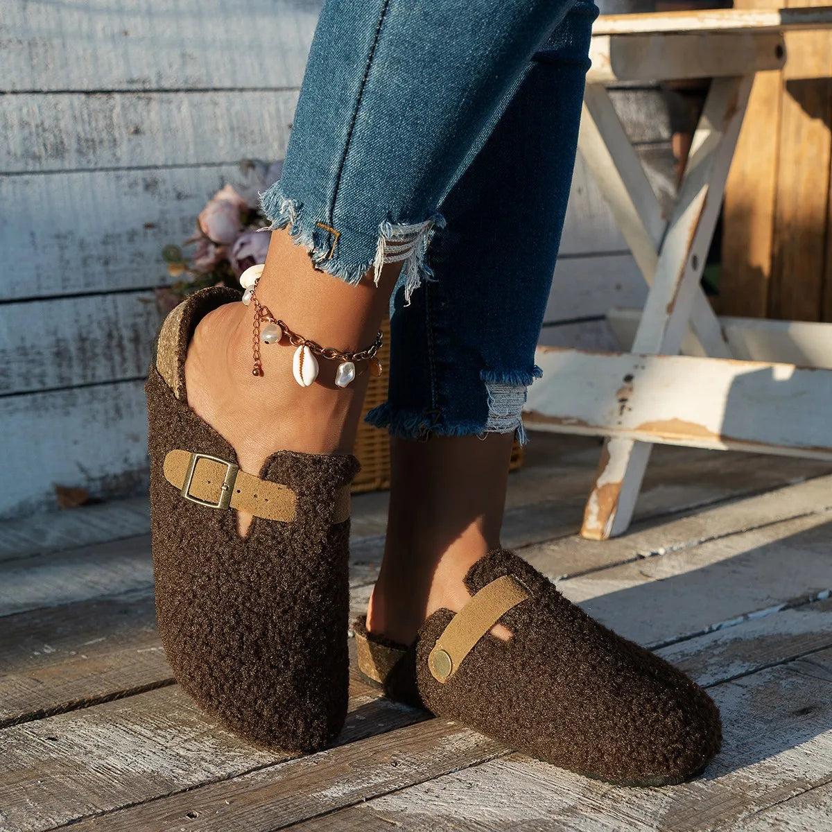 Cozy Luxury Sheepskin Slippers for Winter Comfort