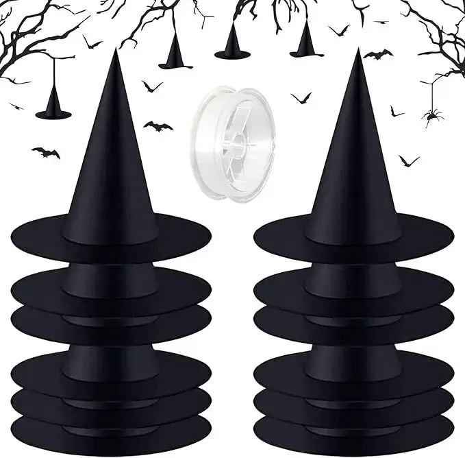 Spooky Halloween Witch Hat Decoration for Party and Home