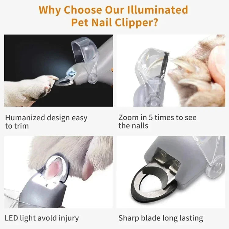 GroomEase™ - LED Light Pet Nail Clipper for Precise Trims