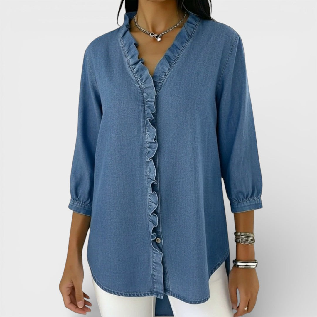 ChicRuffle - Elegant Ruffled Blouse