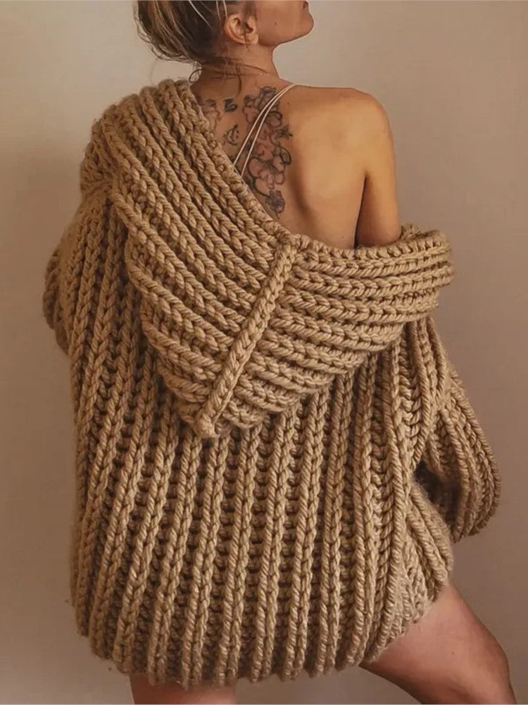 Adriana™ - Sleeveless Loose Knit Women’s Cardigan
