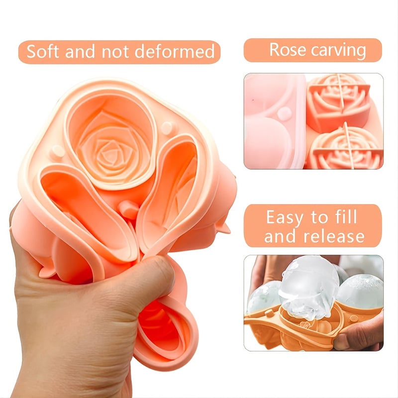 FrostBloom™ - Rose-Shaped Ice Cube Mold