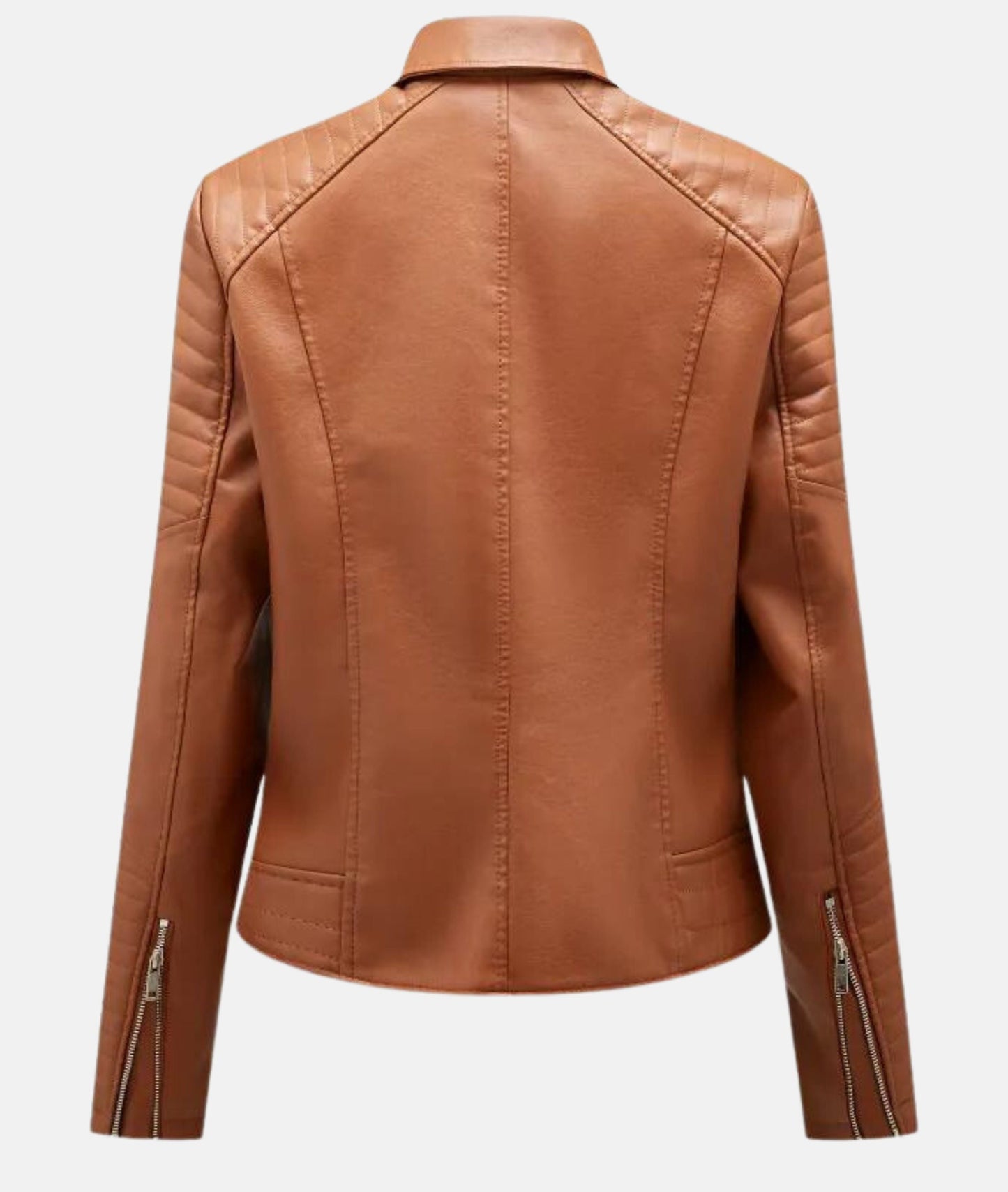Chic Women's Faux Leather Biker Jacket
