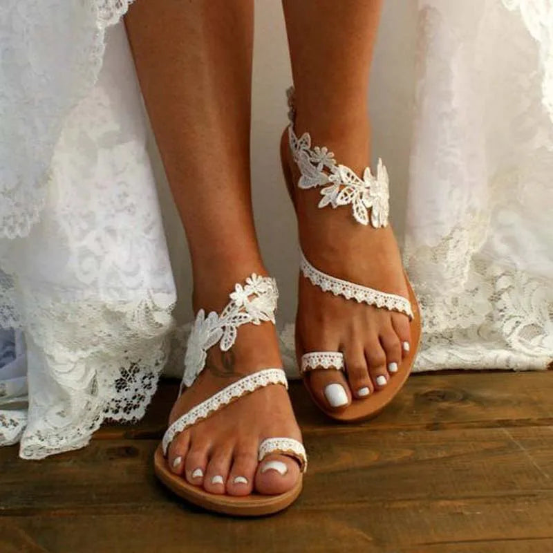 Floral Wrap Sandals