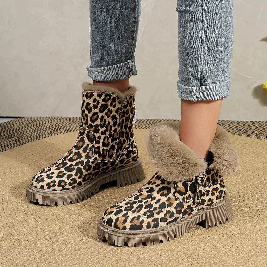 Chic Leopard Print Ankle Boots for Trendy Outfits