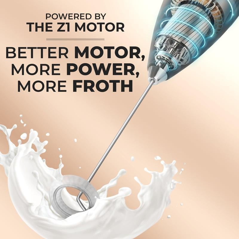 FrothEase™ - Handheld Milk Frother with Stand