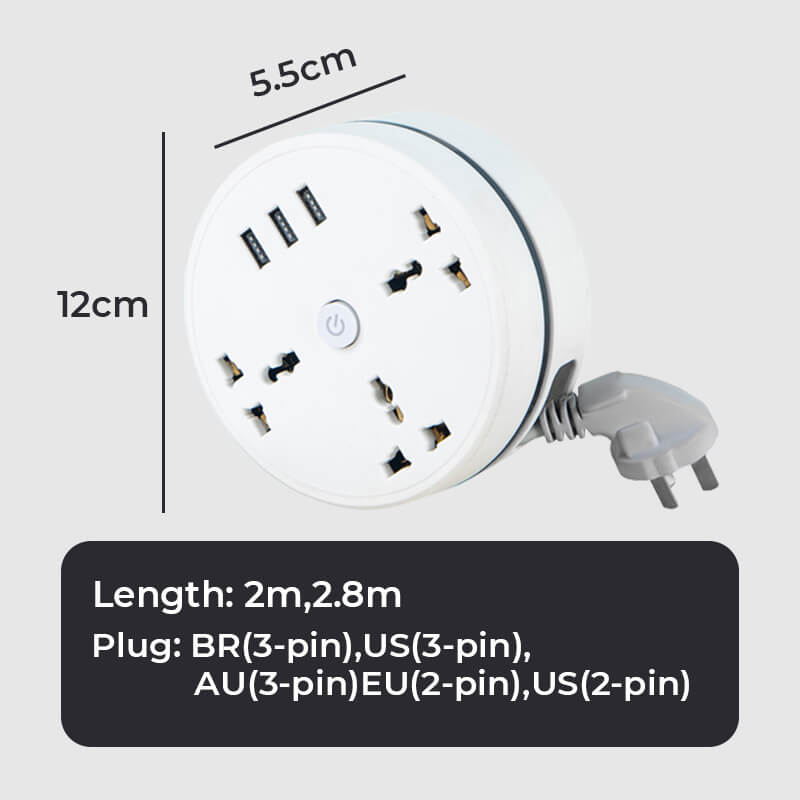 PowerFlow™ - Universal Surge Protector Power Strip