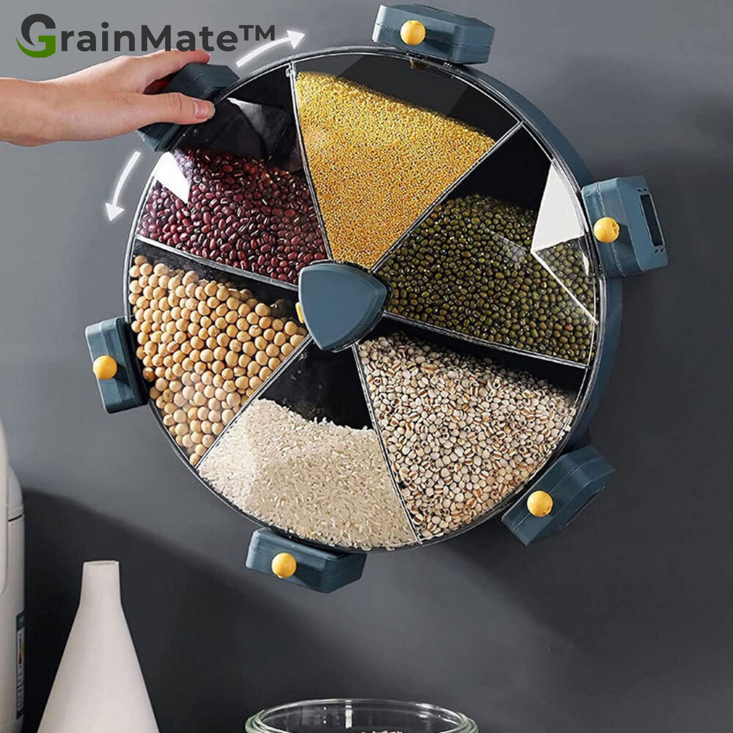 GrainMate™ - Wall-Mounted Rotary Grain Dispenser