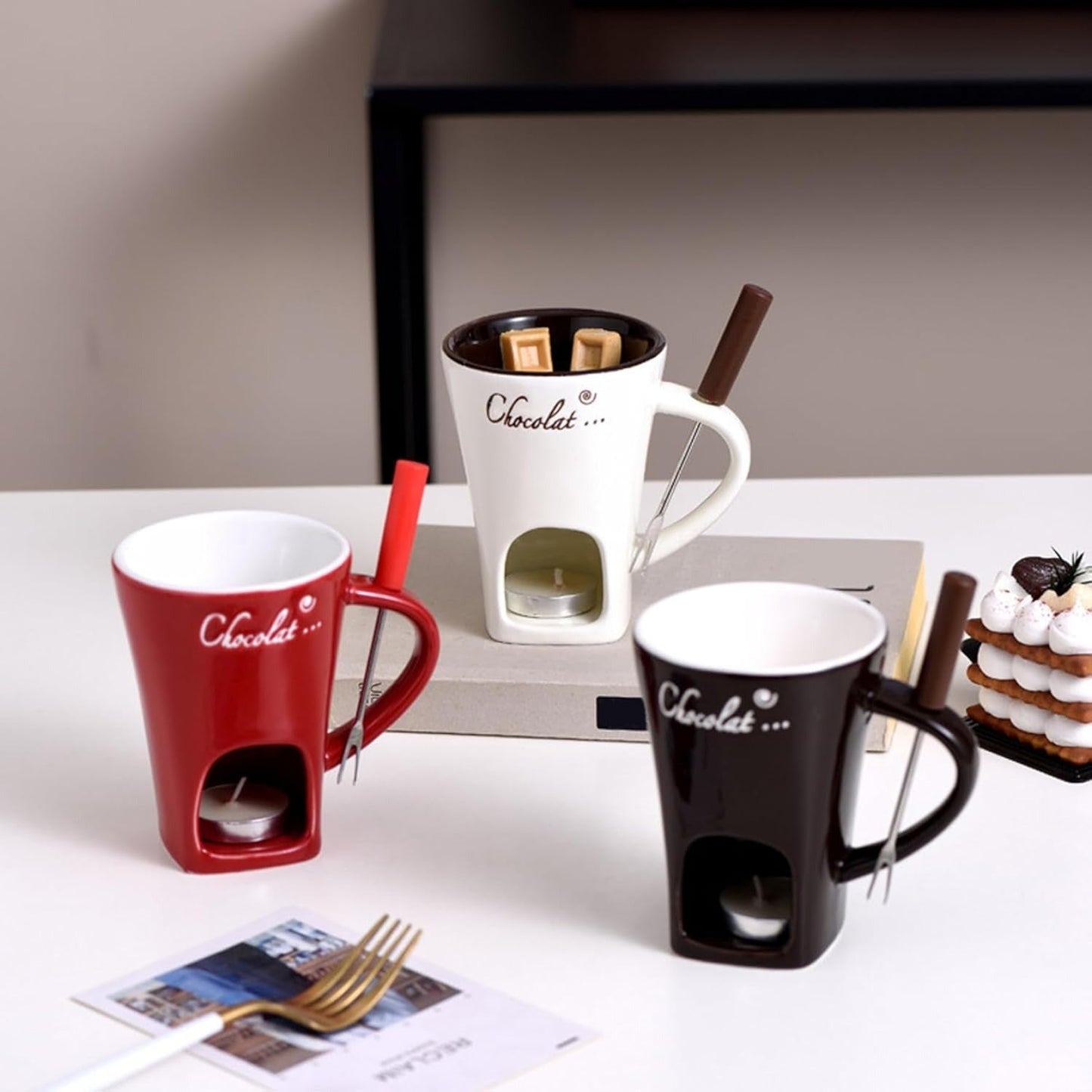 ChocoLuxe™ - Elegant Chocolate Fondue Cup Set