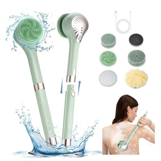 GlowEase™ Rechargeable Electric Bath Brush with Long Handle
