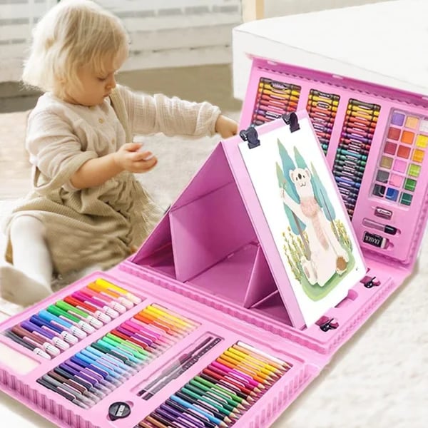 CreativeJoy™ - 6-in-1 Art Set with Painting Tools & Vibrant Colors