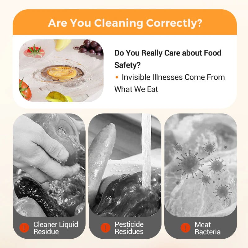 PureWave™ - Wireless Portable Food Cleaner & Purifier