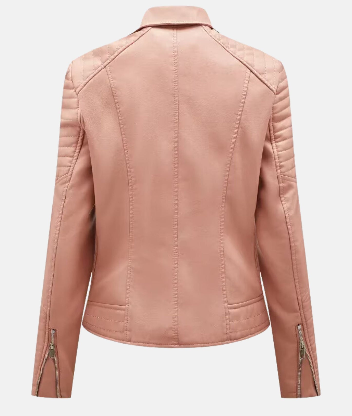 Chic Women's Faux Leather Biker Jacket