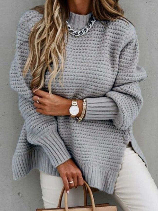 Cozy Knitted Sweater with Elegant Fit