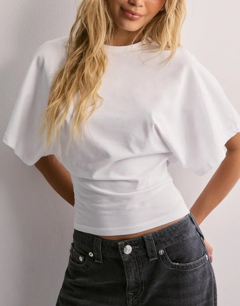Relaxed Wide Sleeve Cotton T-Shirt