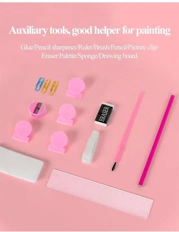 CreativeJoy™ - 6-in-1 Art Set with Painting Tools & Vibrant Colors