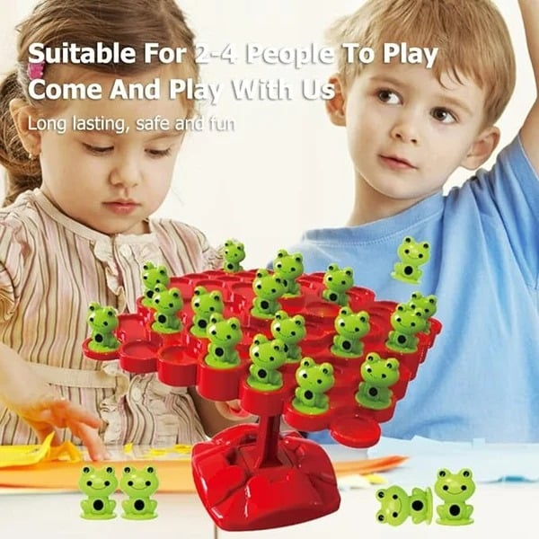 LearnPlay™ - Montessori Balance Board with Colorful Frog Design