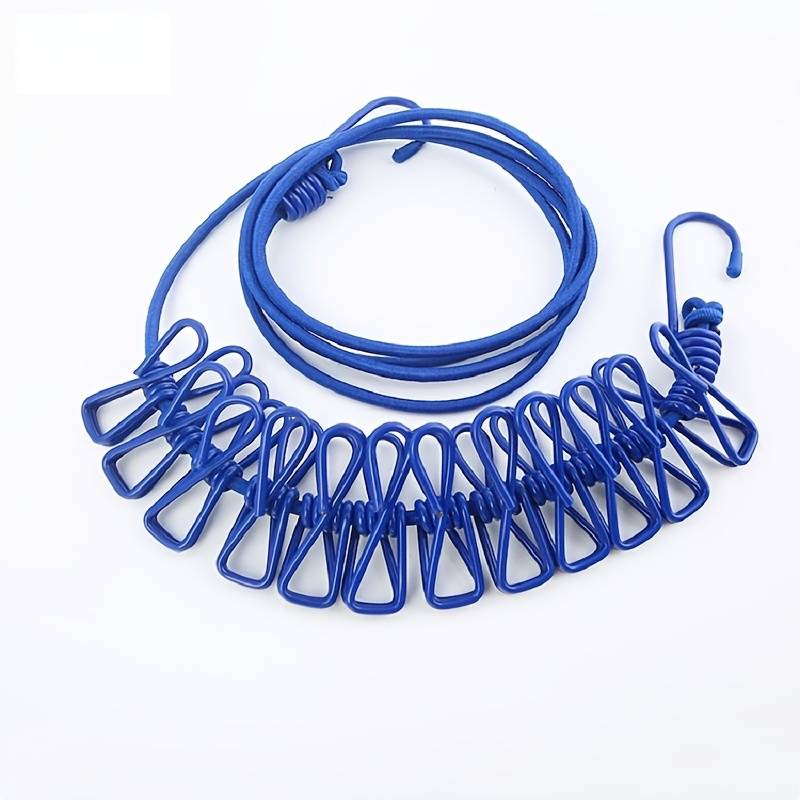 Portable Clothesline with Clips for Camping and Outdoor Use