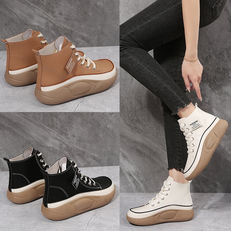 Women's High-Top Chunky Sole Martin Boots