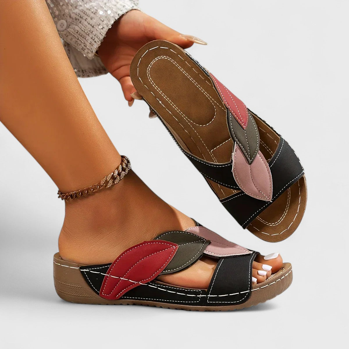 Orthopedic Slip-On Sandals with Elegant Comfort