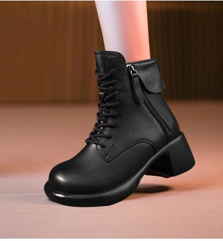 Plush Lined Leather Boots