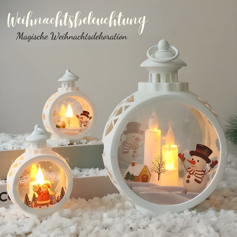 Festive LED Christmas Lamp with Snow Glow Effect