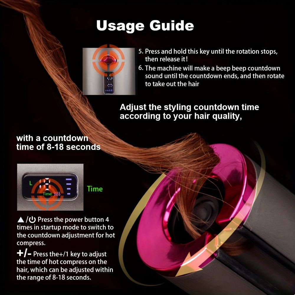 CurlFree™ Rechargeable Portable Hair Curler Wand with Auto-Off Safety