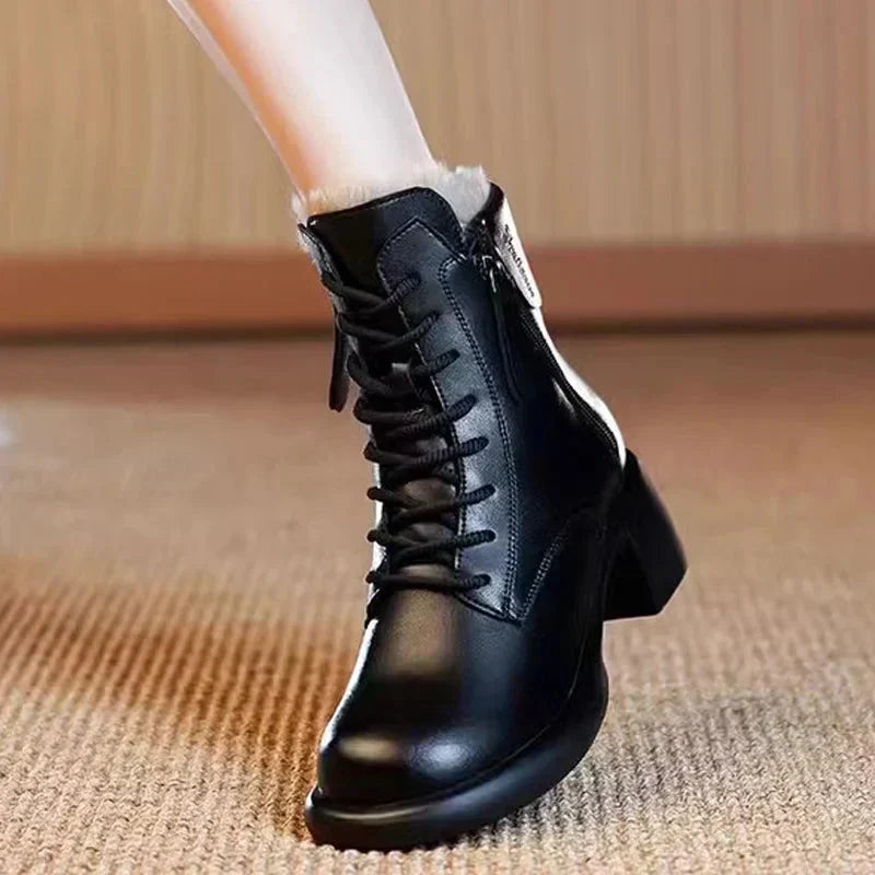 Plush Lined Leather Boots