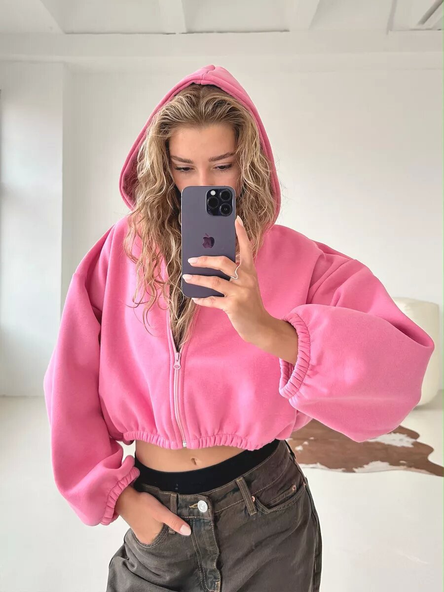 Casual Lightweight Short Sports Hoodie Jacket