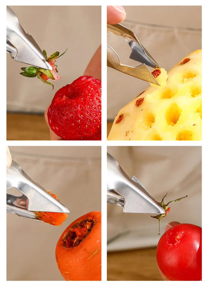 Multi-Functional Fruit and Vegetable Stem Remover Clip Tool